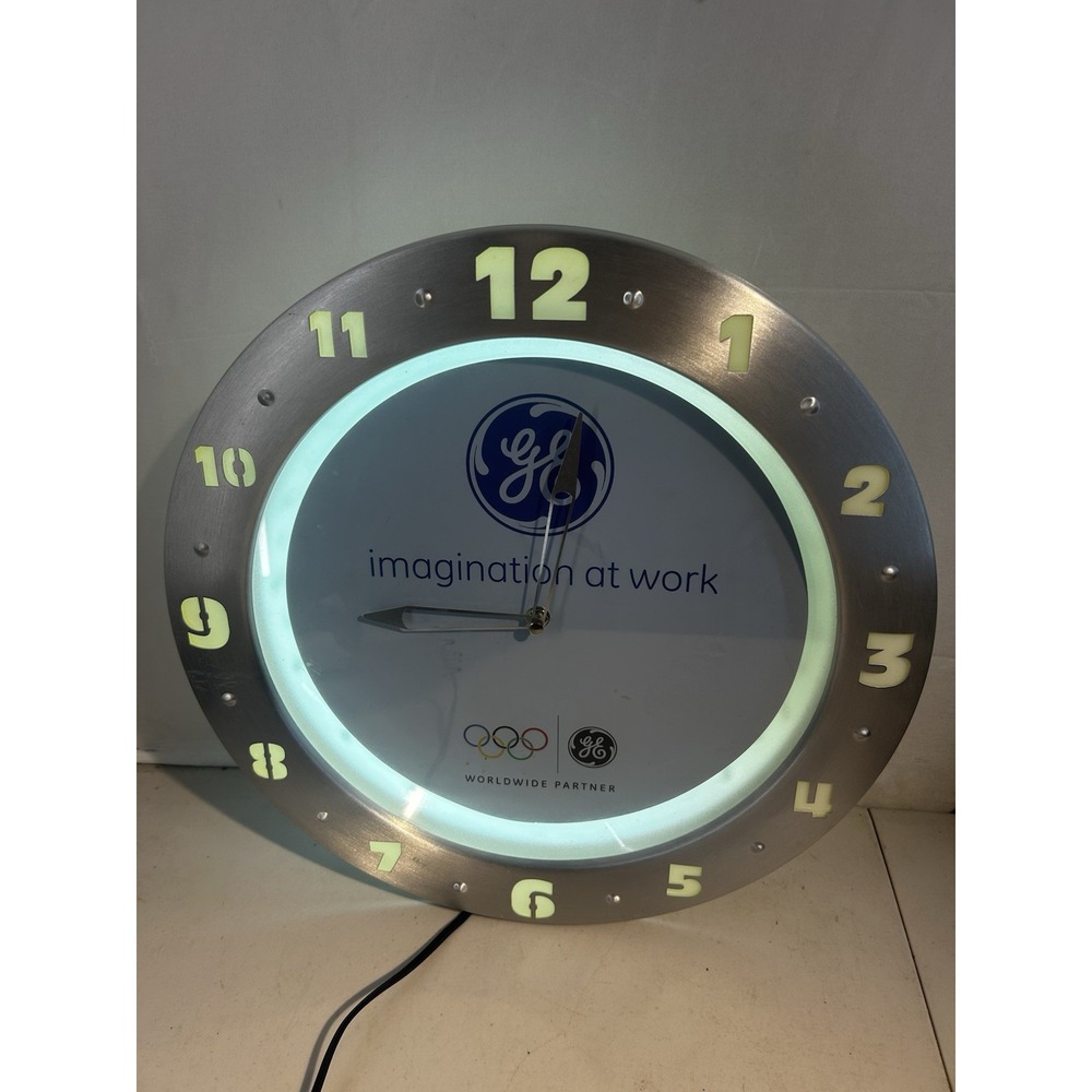 GE Worldwide Partner Olympics Support Lighted Clock General Electric Imagination